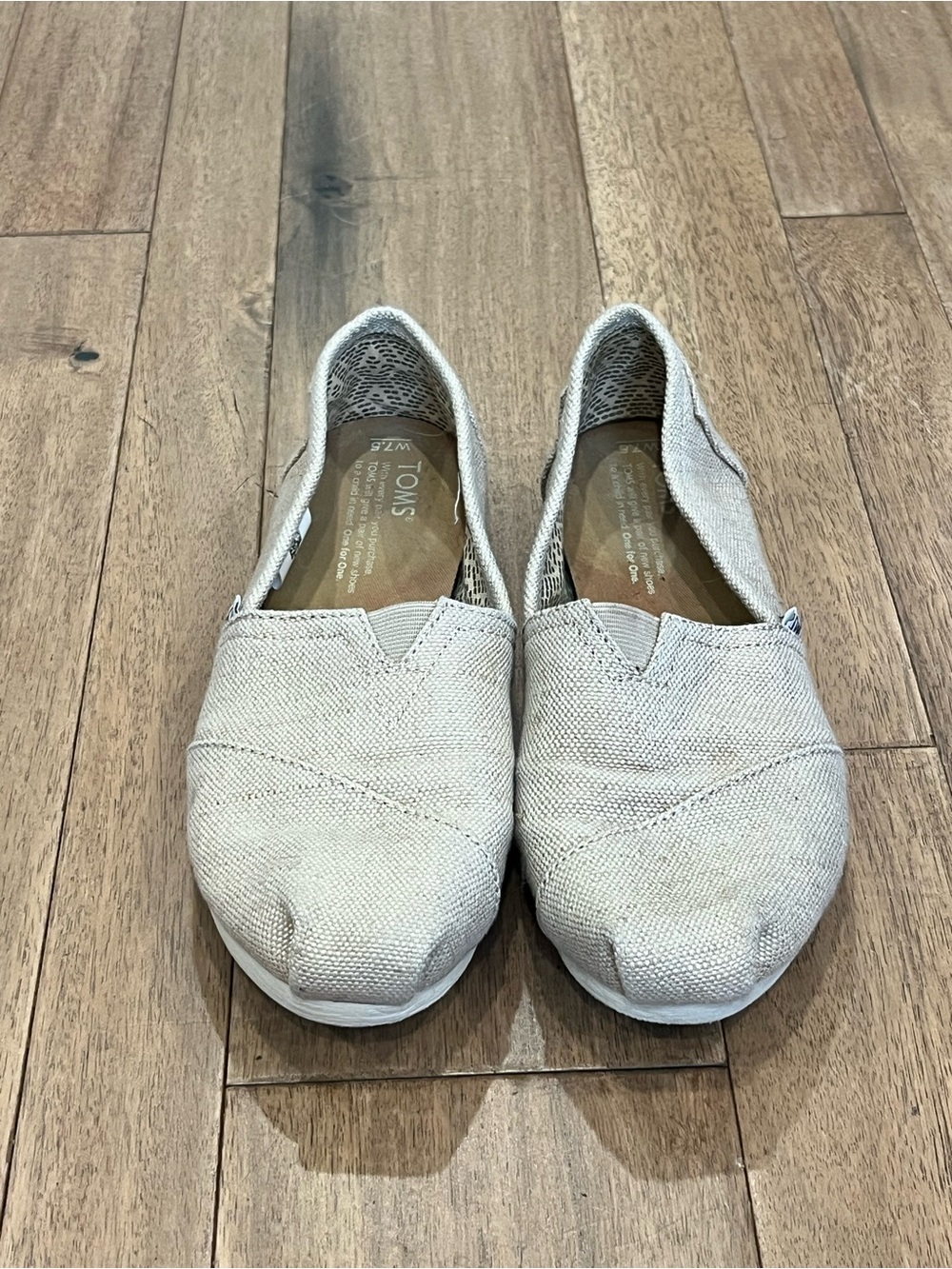 TOMS Women's Classic Slip-On Shoes in Light Beige